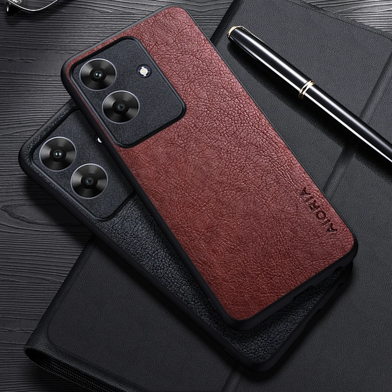 حافظة لهاتف Realme Note 60 Neo7 C75 بتصميم بسيط من الجلد الفاخر لهاتف Realme GT7 Pro