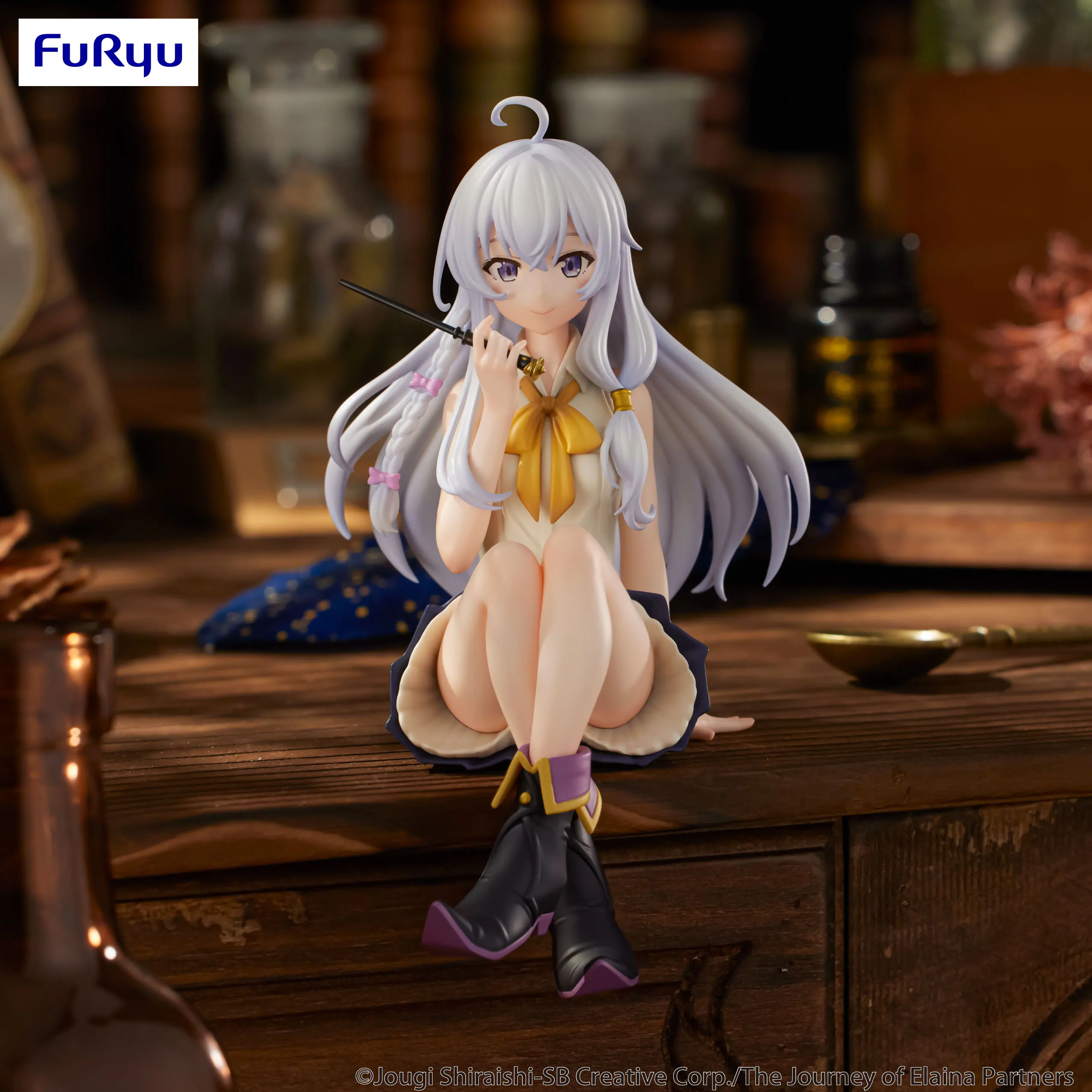 Original Furyu Anime The Journey of Elaina Noodle Stopper Figure Elaina Pvc Action Figures Model Figurine Toys