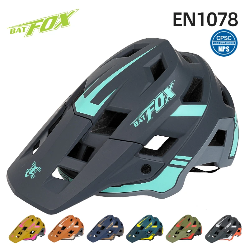 BATFOX Bike Helmet men's bicycle helmet MTB casco bicicleta Mountain bike casco ciclismo hombre Matte black cycling helmets