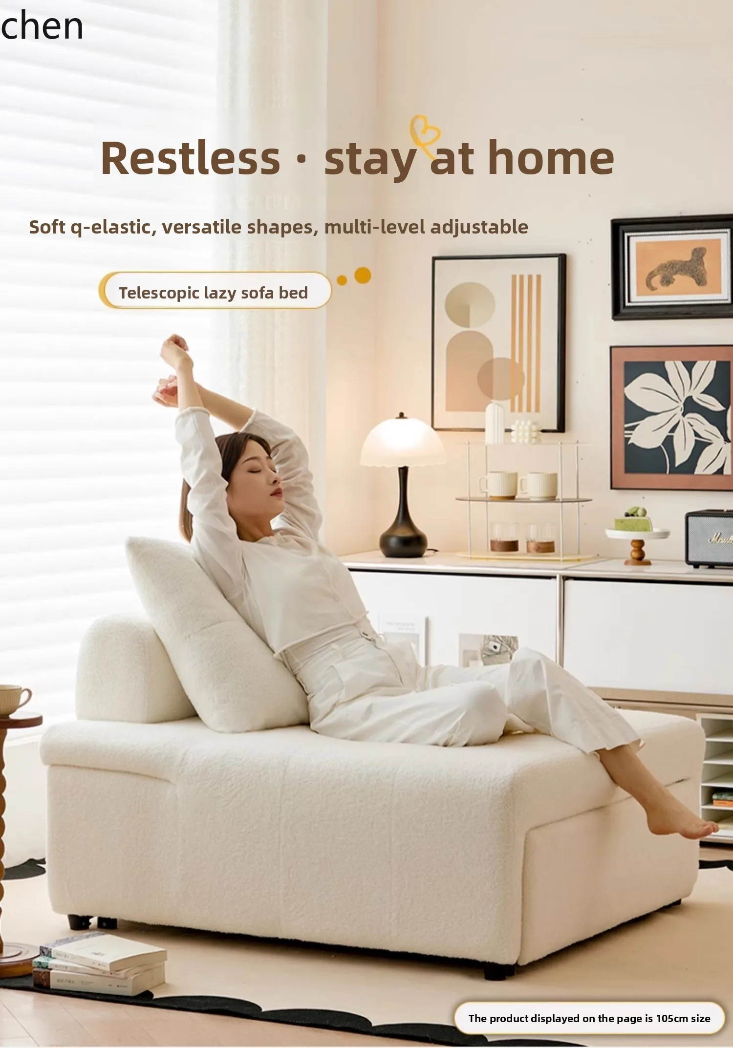 HXL Sofa Bed Multi-Functional Single Foldable Dual-Use Recliner Extendable Bed