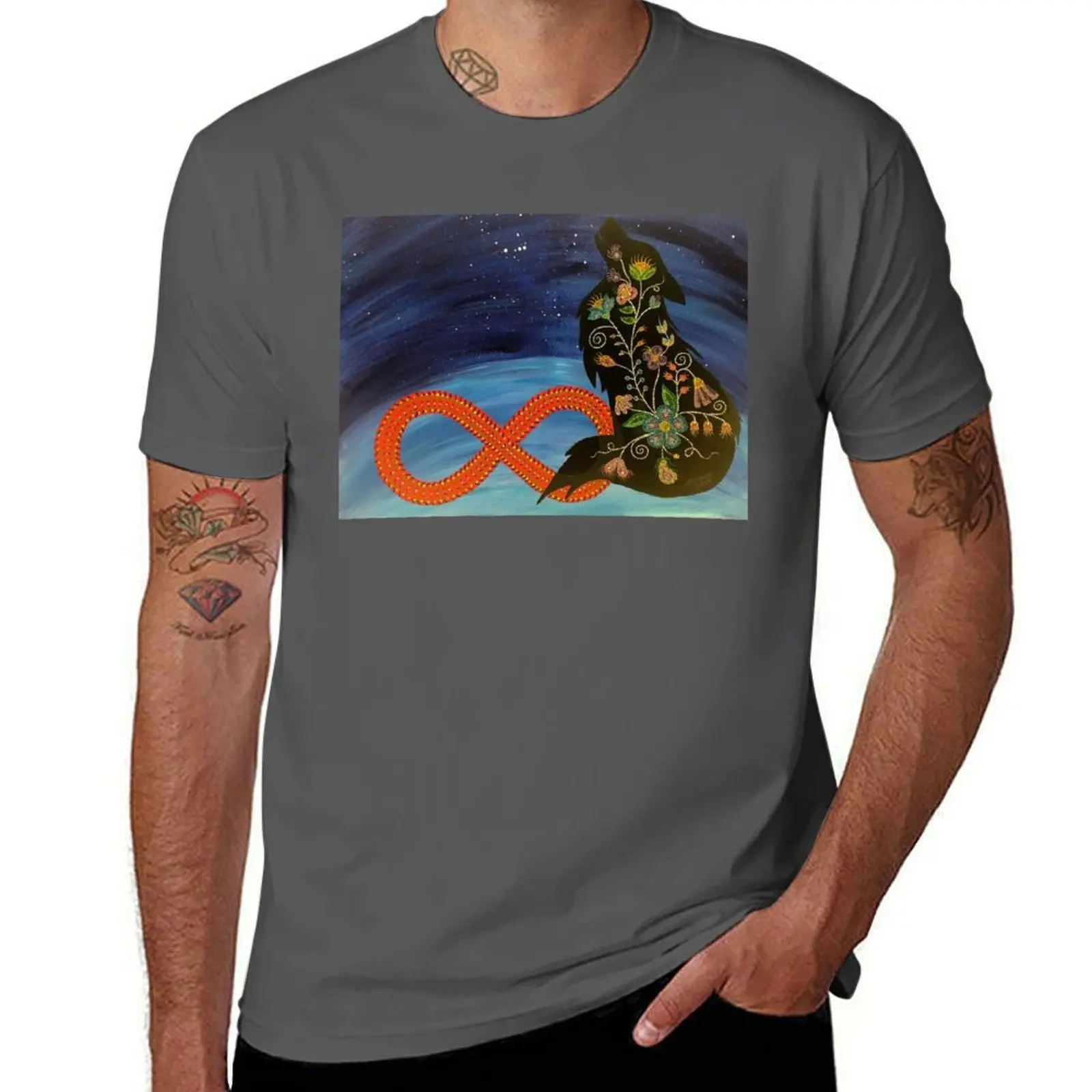 

Sky wolf T-Shirt Festival Party Tee Top