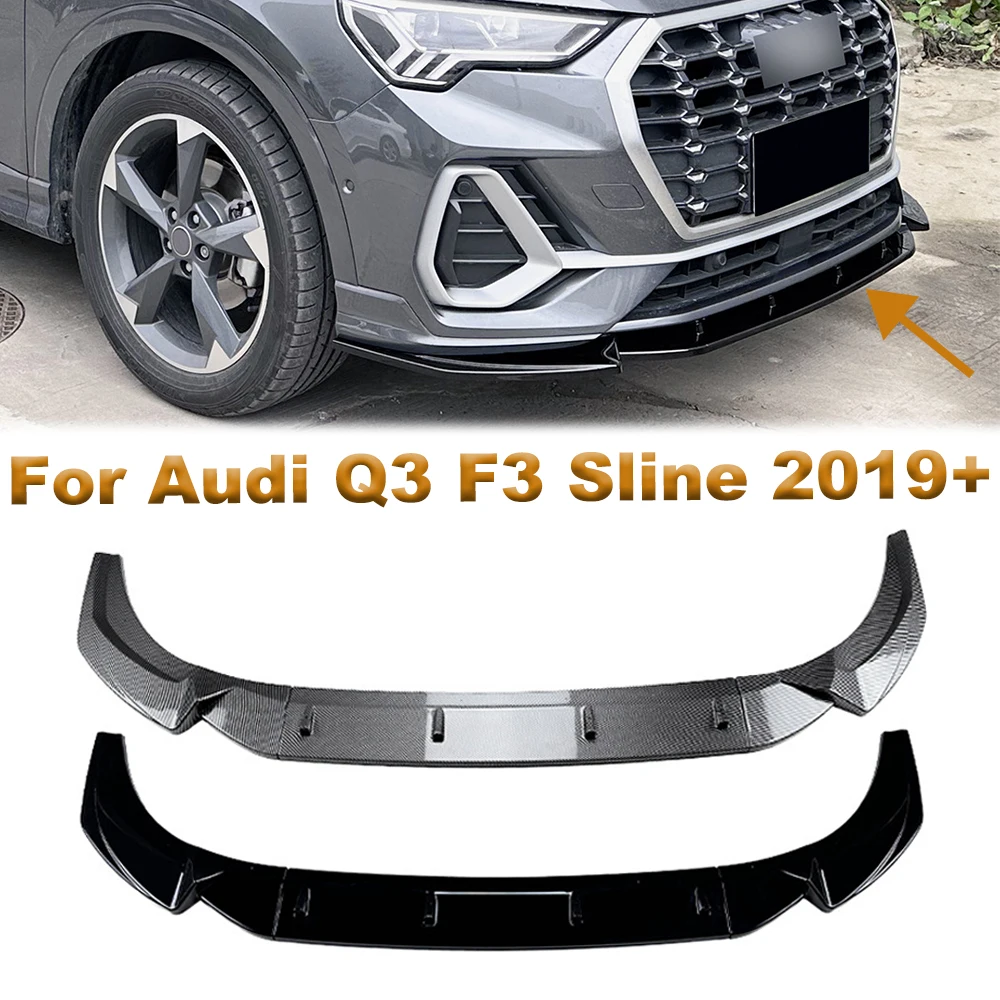 

Для Audi Q3 F3 Sline 2019 + Высококачественный бампер из АБС-пластика для переднего бампера, спойлер, комплект для защиты внешнего украшения автомобиля