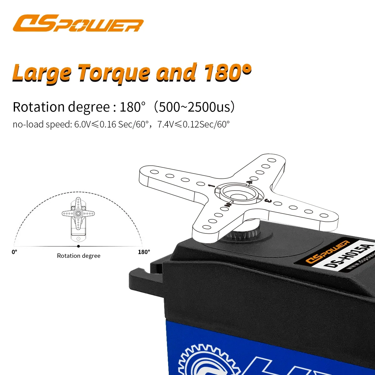 DSpower Drone mobil RC, mainan lengan Robot mobil Drone Drift Crawler RC 1:10 Gear Servo logam bodi pendek tahan air 15KG