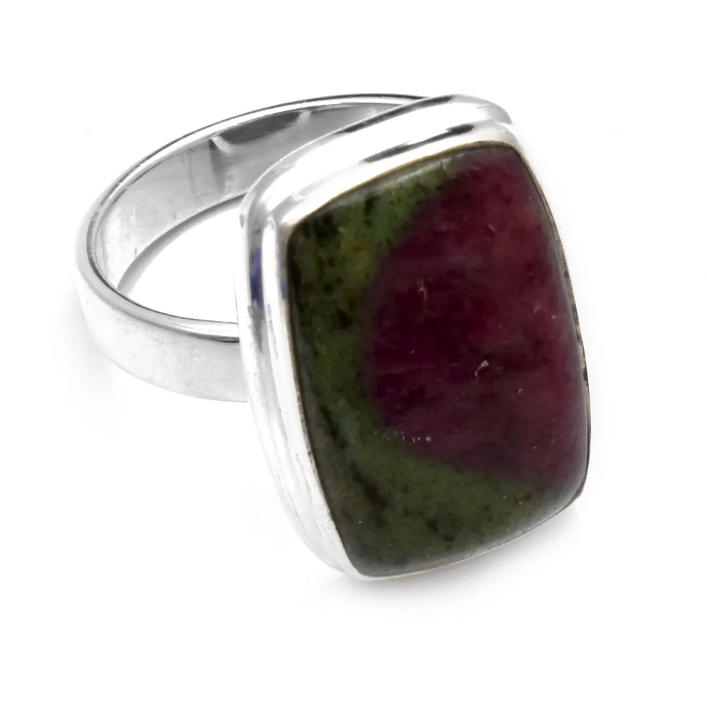 

Genuine Ruby Zoisite 925 Sterling Silver, Size : 6.75 , AR5438