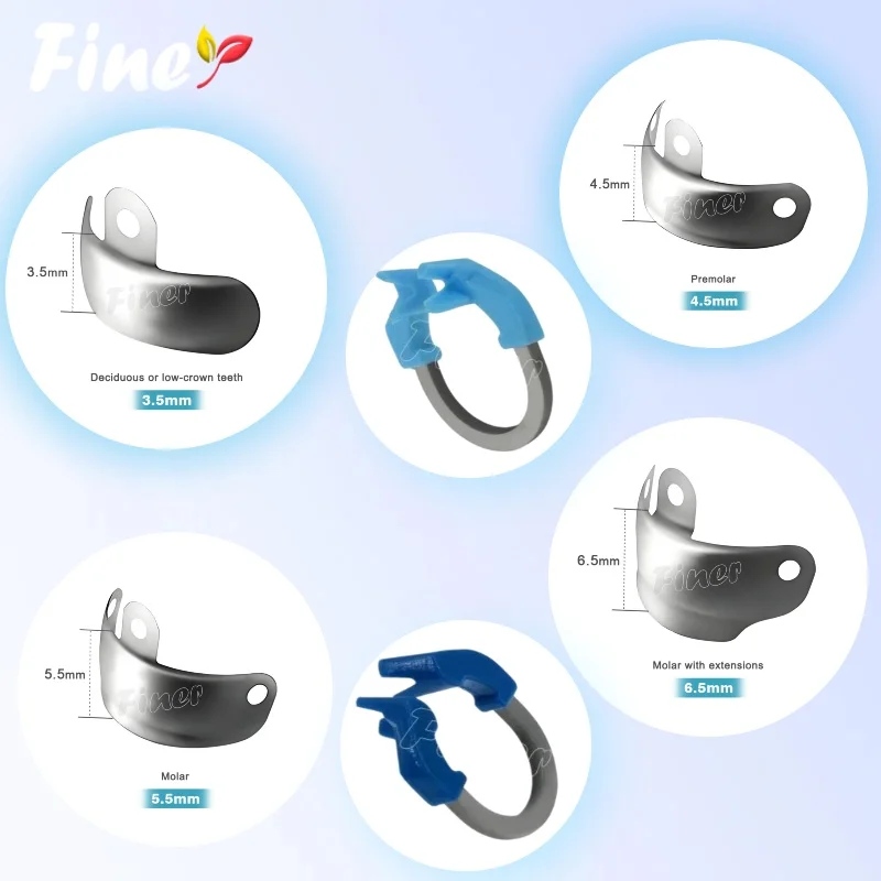 20/50pcs Dental Matrix System Clamp Ring Dental Matrix Bands Dental Sectional Matrix M4 Teeth Replacement Dental Materials