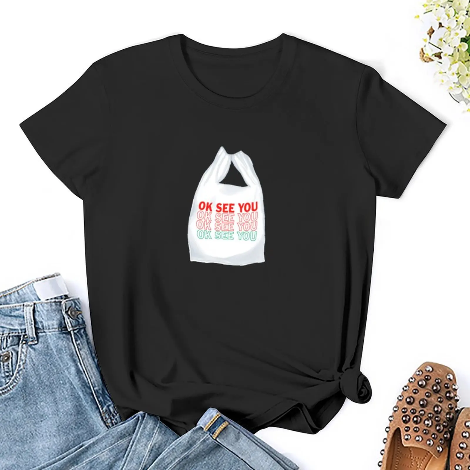 Kim * s Convenience OK SEE YOU t-shirt vestiti estivi top camicie magliette grafiche vestiti hippie magliette carine per le donne