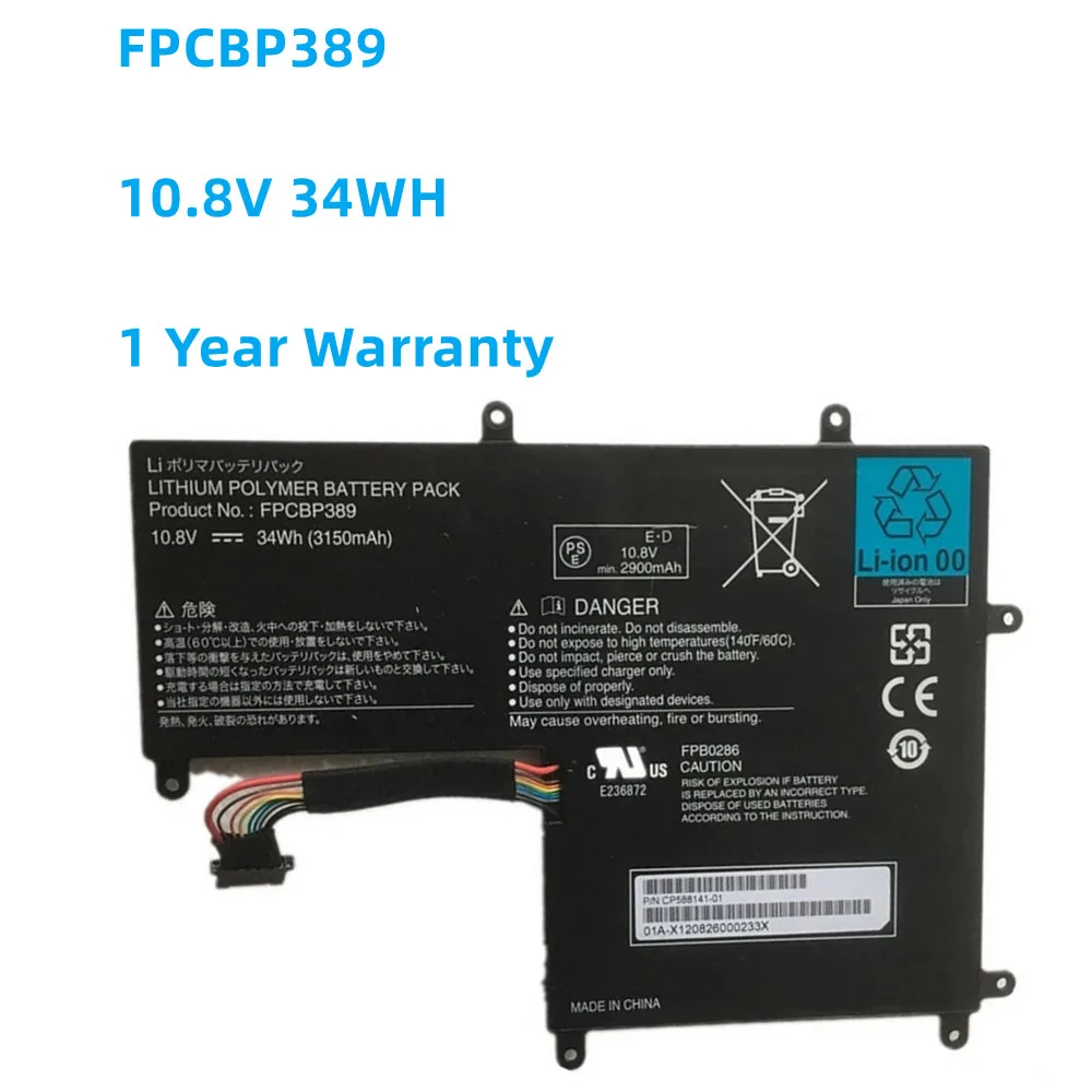 10.8V 34WH 3150mAh Model FPCBP389 FPB0286 Battery For Fujitsu Stylistic Q702 E236872 CP588141-01 laptop