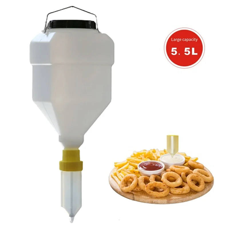 Dozownik do sosów wiszący LITE-3.5L, butelka na sos o dużej średnicy, butelka do wyciskania sosów, butelki do wyciskania przypraw