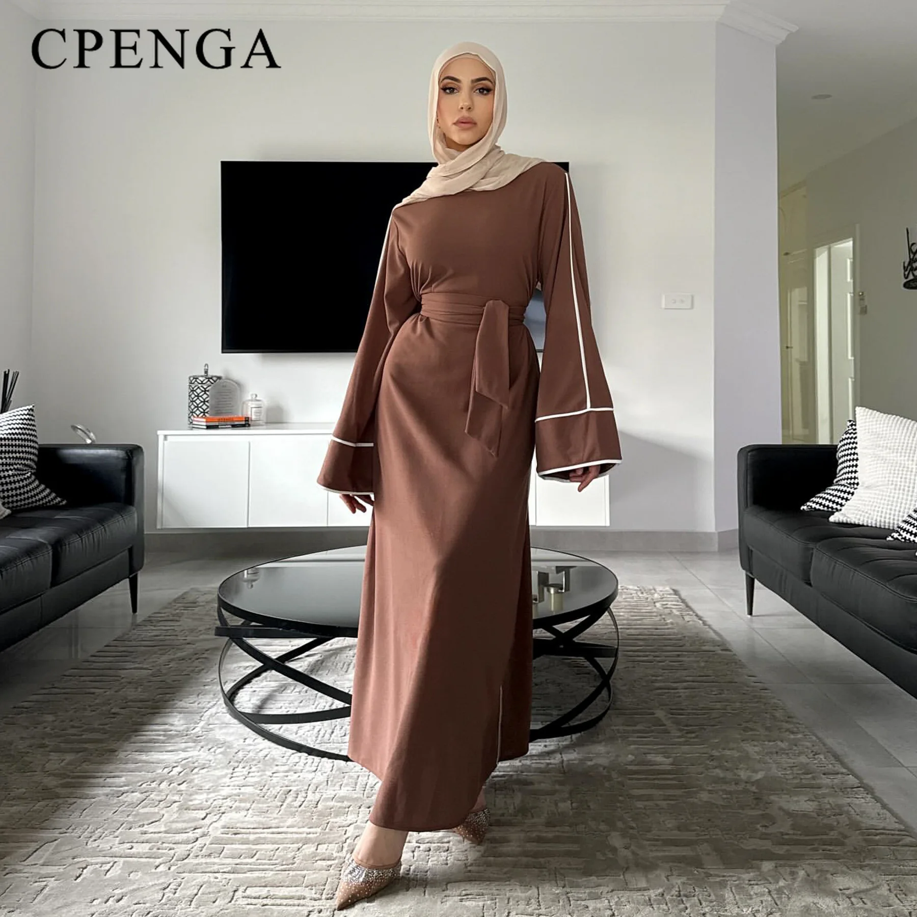 

2024 Ramadan Middle East Muslim Modest Dress for Women Dubai Black Abaya Eid Church Pray Clothing Islamic Turkey Solid Long Robe