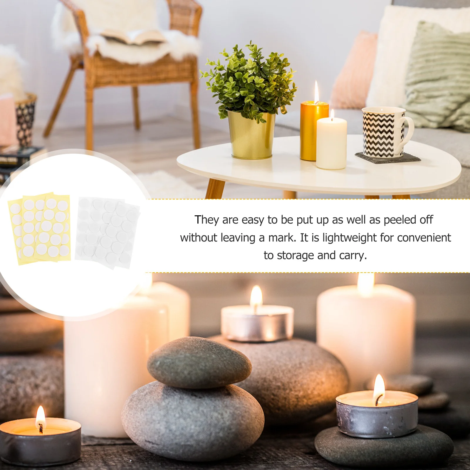 100Pcs Wick Sticker Double-Sided Adhesive Tape Strong Heat Resistant Making Tool Adhesive Foam Stickers