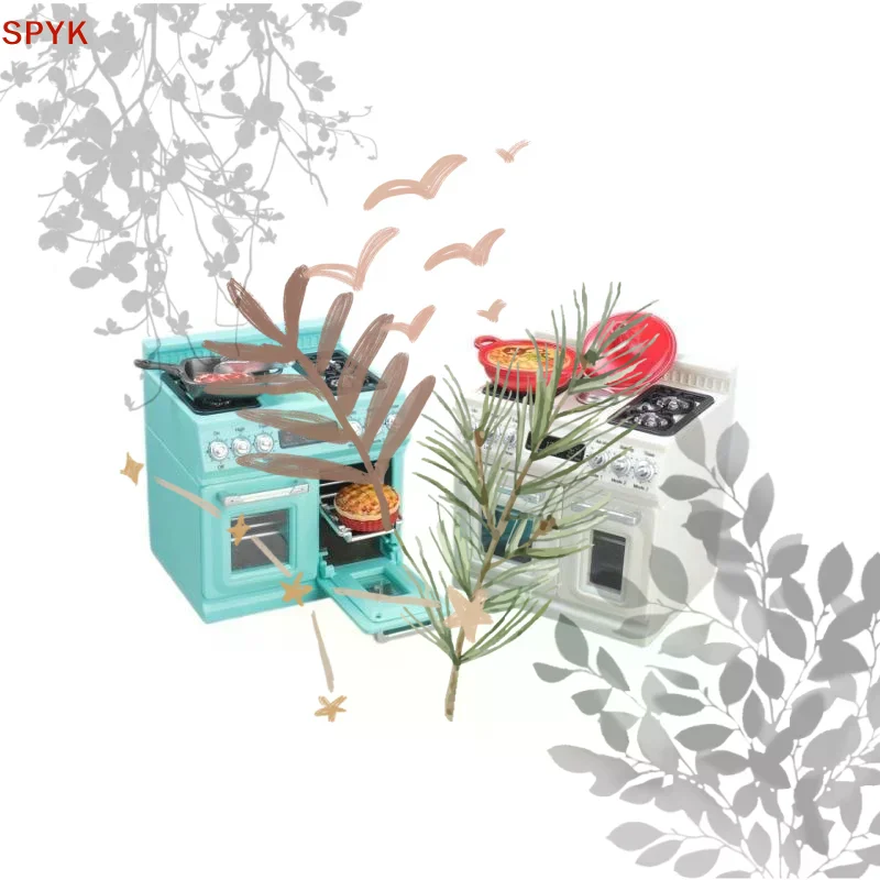 Mini Model Stove Kitchen Scene Simulation Children'S Doll Play Home Toy Ornament Compact Kitchenware Set For Playtime Fun