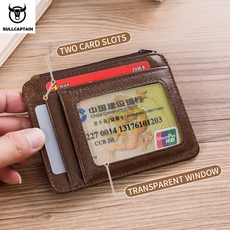First-Layer Cowhide Men's Multi-Card Slot Business Card Holder, Business Bank Credit Card Holder, Genuine Leather Driver's License Card Holder