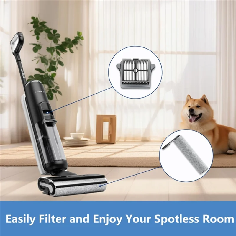 ABLE-สําหรับ Tineco S5 Series เครื่องดูดฝุ่นเปียกแห้งไร้สายเปลี่ยนชุดเปลี่ยนลูกกลิ้งแปรงและตัวกรอง