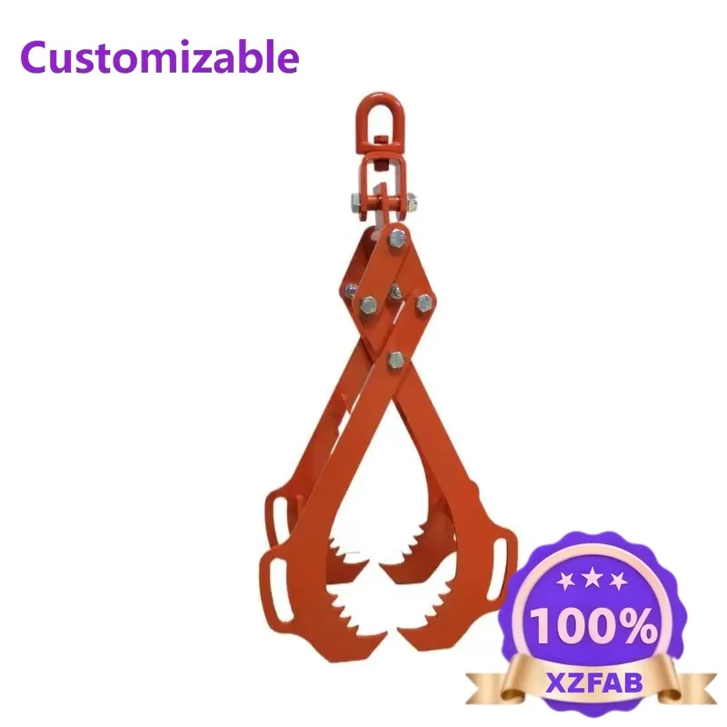 Factory Direct 2026 Heavy Duty Log Grapple Clamp Timber Tree Holding Clip Logging Equipment For Wood Loading Unloading Grabber A