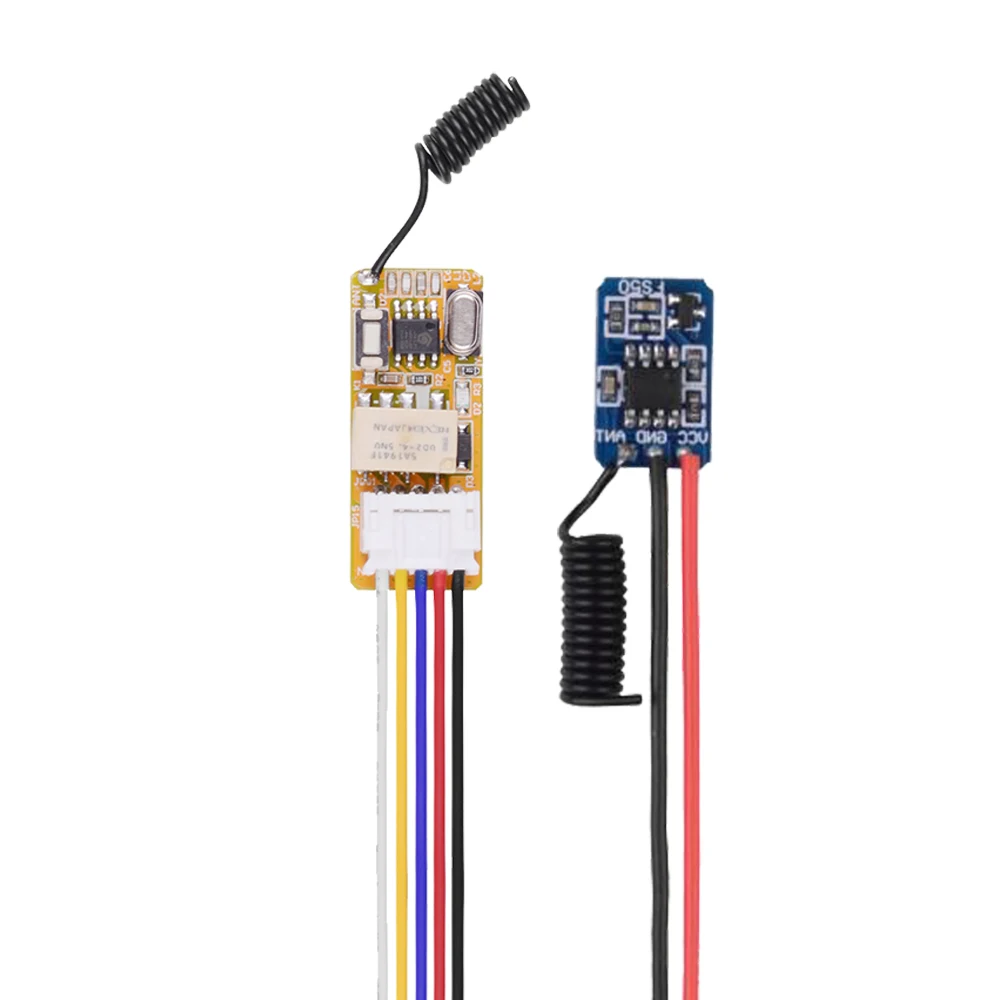 DC3.5V-DC12V 미니 릴레이 리시버 DC3V-DC12V 무선 송신기, PCB 전원 켜기 전송 TX RX DIY