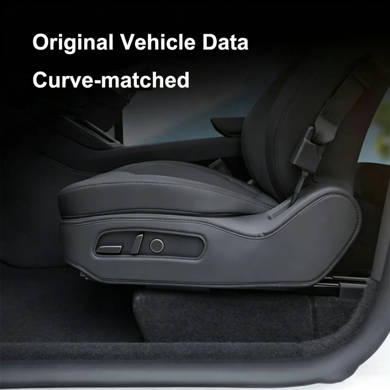 For Tesla Model Y Juniper Seat Both Side Anti-Kick Pad Sticker Soil-proof Mat Side Door Anti-scratch Leather Protective Stickers