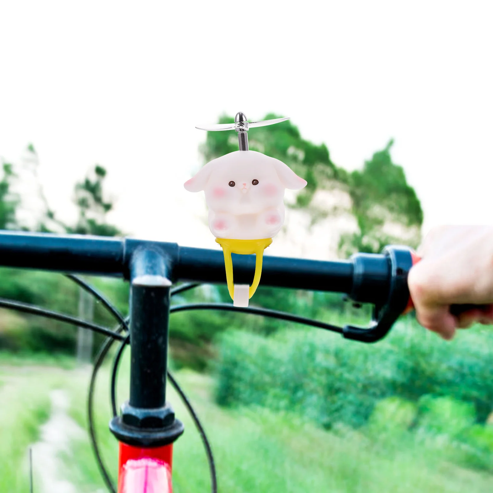 

Rabbit Bike Handlebar Propeller Decorative Ornament Adorable Bicycle Motorcycle Accessories Unique Visual Effect