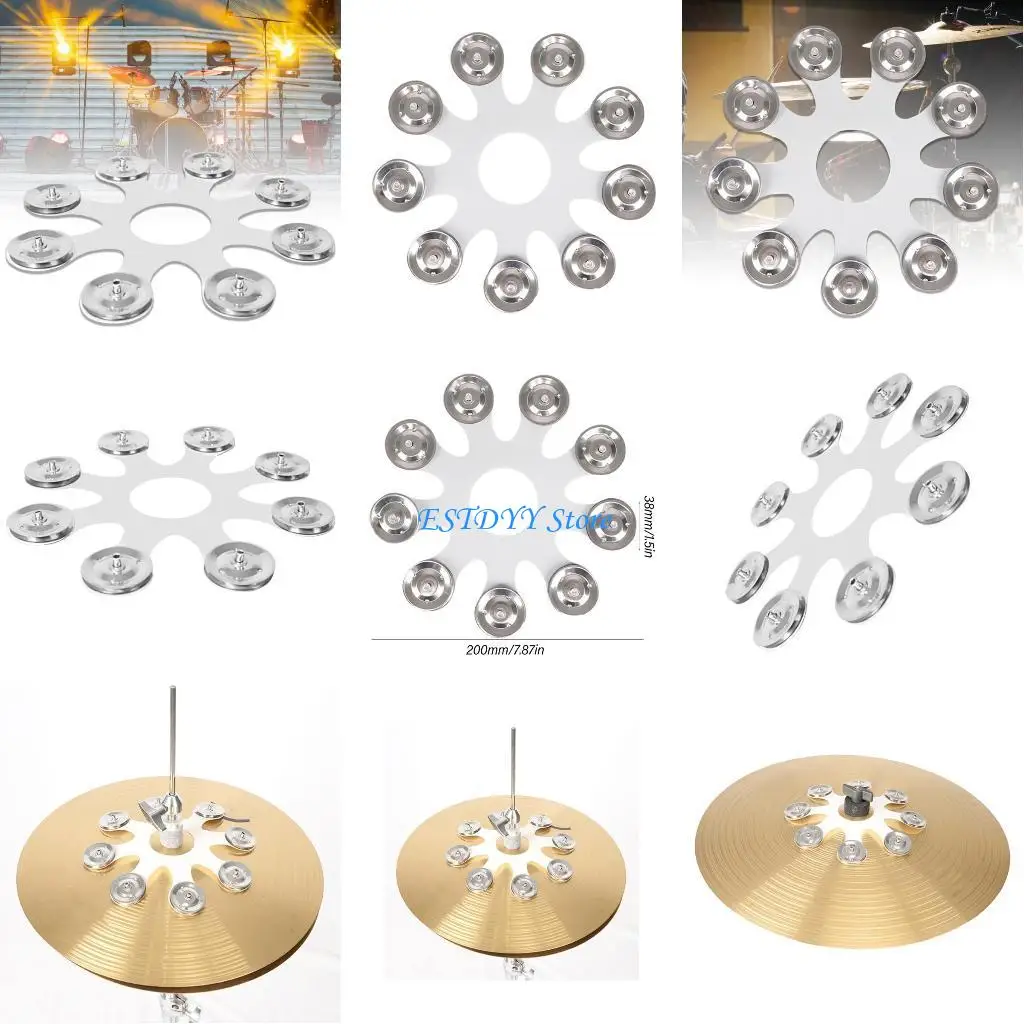 

G6DE Drum Set Cymbal Bells Drum Cymbal Rings Suitable for Various Drumming Styles