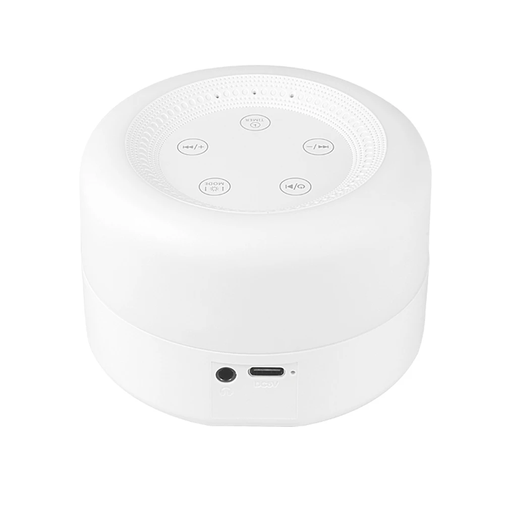 

White Noise Machine with Night Light Soothing Sounds Sleep Machine Portable Touch Adjustable USB Rechargeable for Home Travel