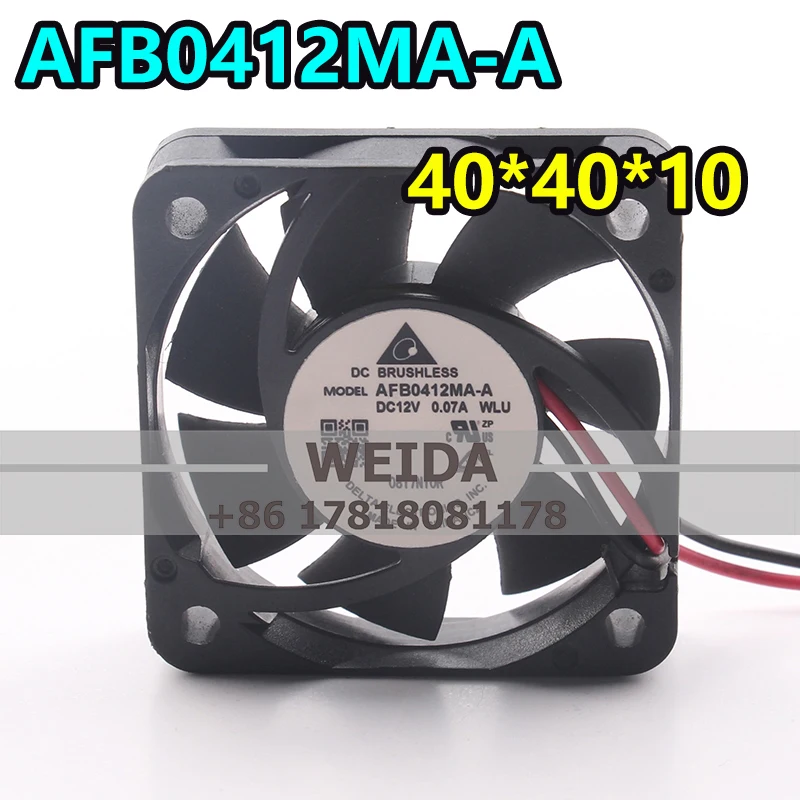 

Оригинальный вентилятор Delta 12V 0.07A 4010 с осевым потоком, 2-проводной, на шарикоподшипниках, для инвертора AFB0412MA-A