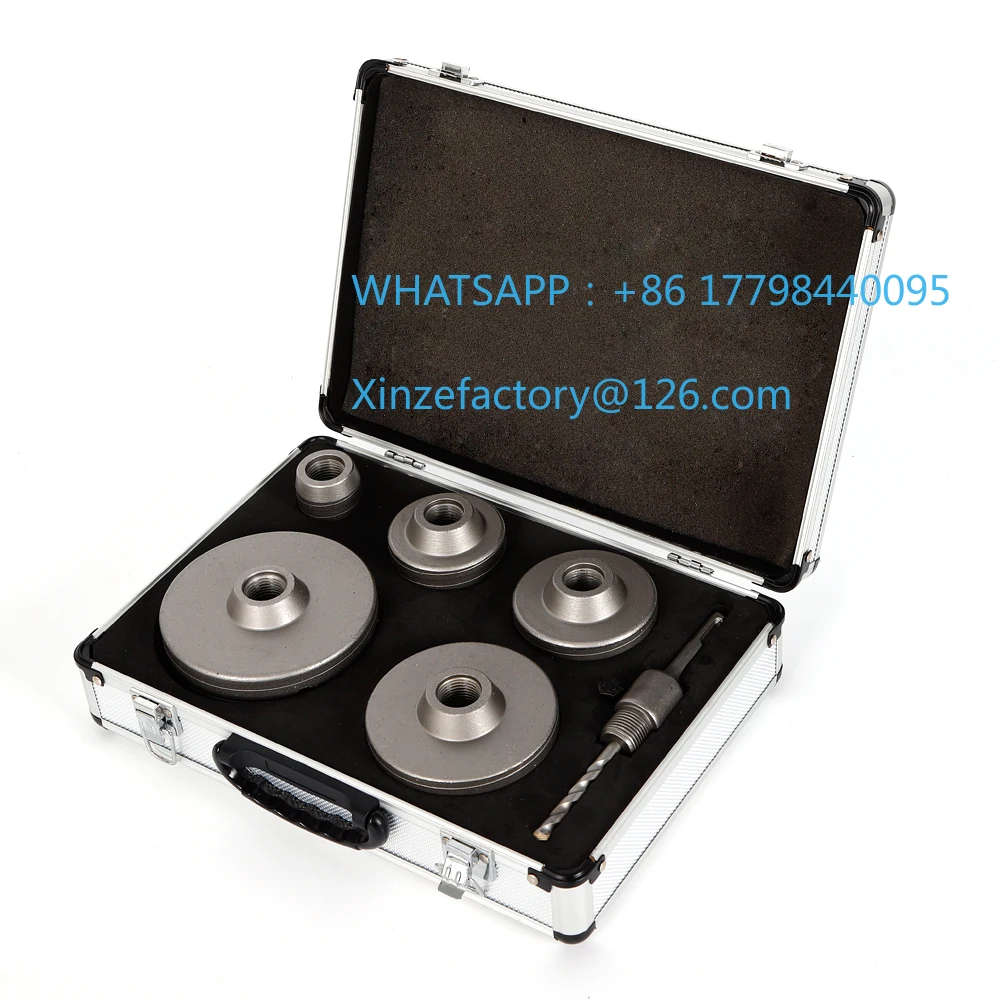Juego de brocas para hormigón personalizables, 6 uds., cortador de sierra perforadora, broca de núcleo, incluye 40/68/80/100/120mm para piedra de cemento y hormigón