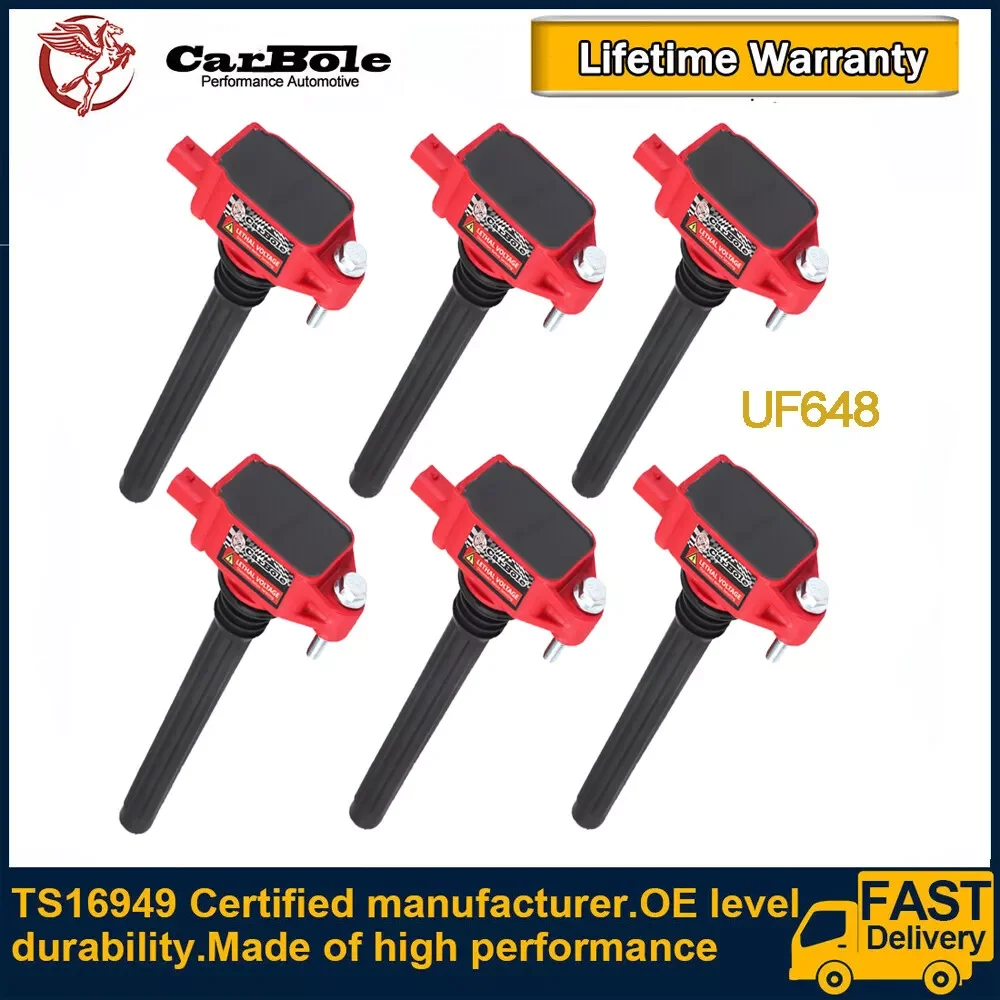 

Carbole 6Pcs Ignition Coils UF648 05149168AI For Dodge Charger Jeep Ram Chrysler 3.6L