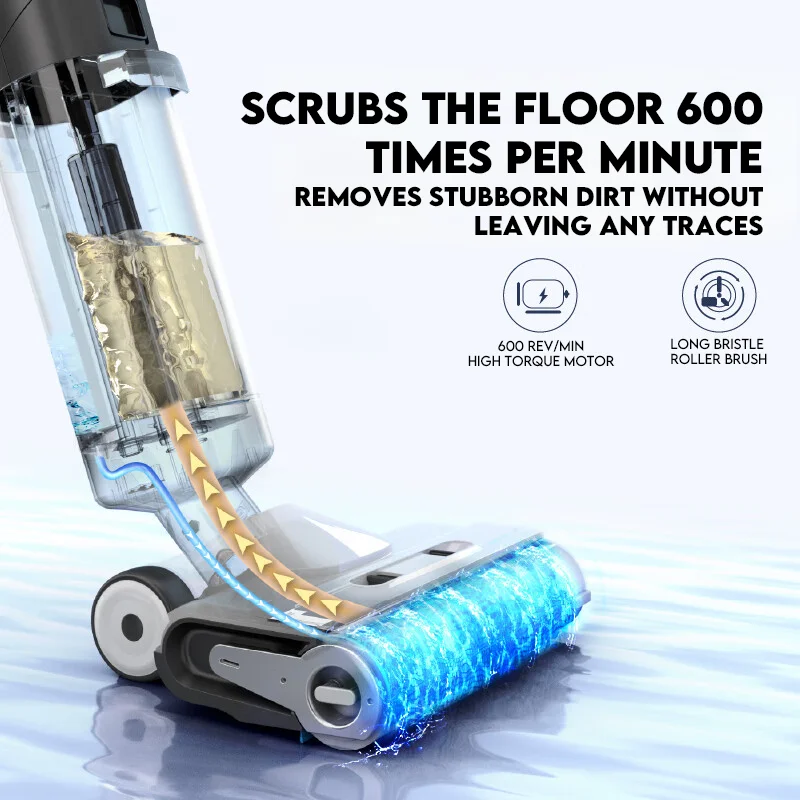 Самоочищающийся беспроводной пылесос для влажной и сухой уборки, бытовой напольный пылесос с мойкой воды, универсальная функция для влажной и сухой уборки
