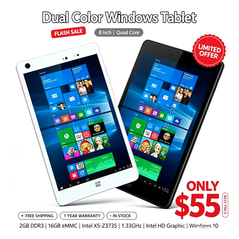 8 INCH T10 X5-Z3735 CPU 32 Bit 2GB DDR3 RAM 16GB EMMC ROM U1 Windows 10 Tablet Quad Core Intel HD Graphic Dual Camera