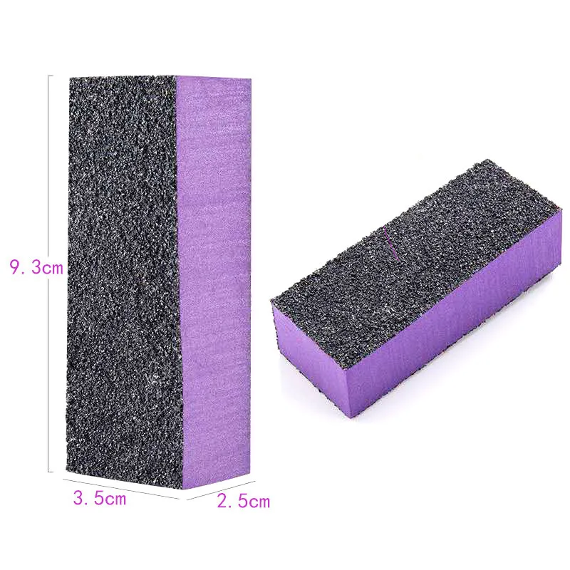 10/20/50 قطعة 3 الجانب الإسفنج مبرد أظافر الرملي كتلة الملمع التلميع ملف 100/180 حصى مسمار FilesNail الفن باديكير مانيكير أداة