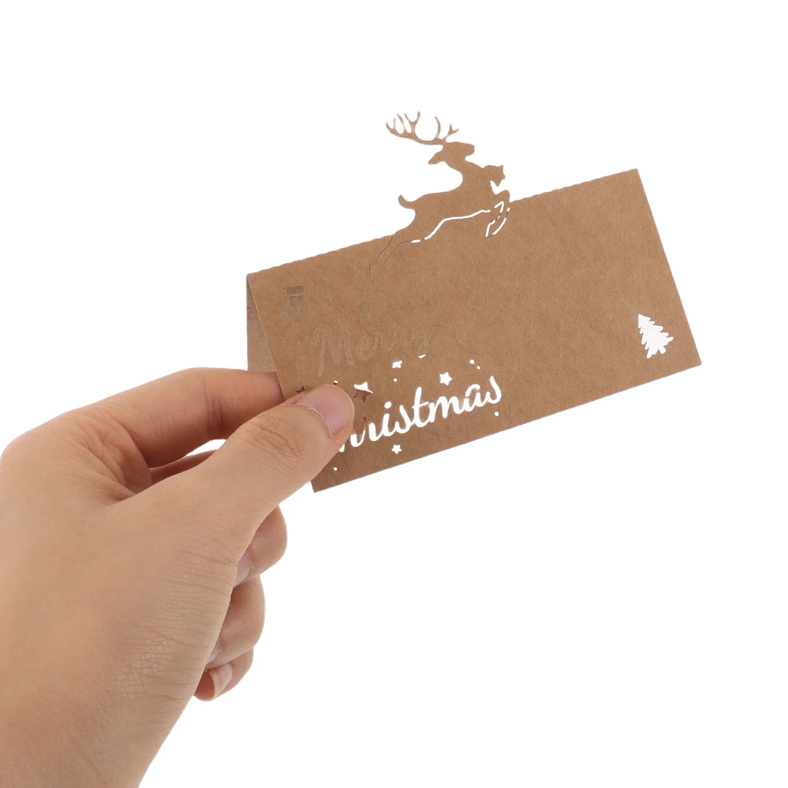 50 قطعة بطاقات مكان عيد الميلاد الرنة ندفة الثلج الجدول إعداد اسم العلامات عطلة عشاء حفل زفاف بطاقات الجلوس