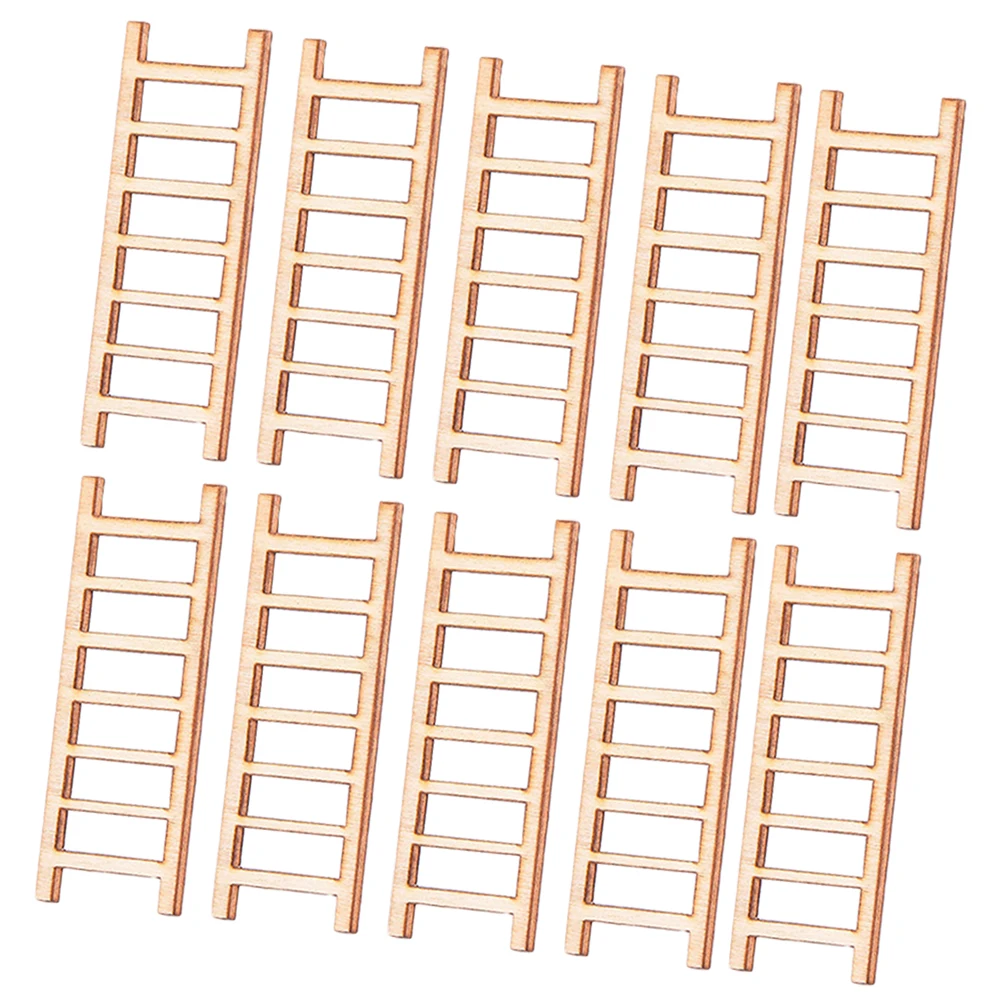 

20 Pcs Wooden Staircase Miniature Ladders House Accessories Artificial Decorations For Bonsai Plant Home Office Bedroom
