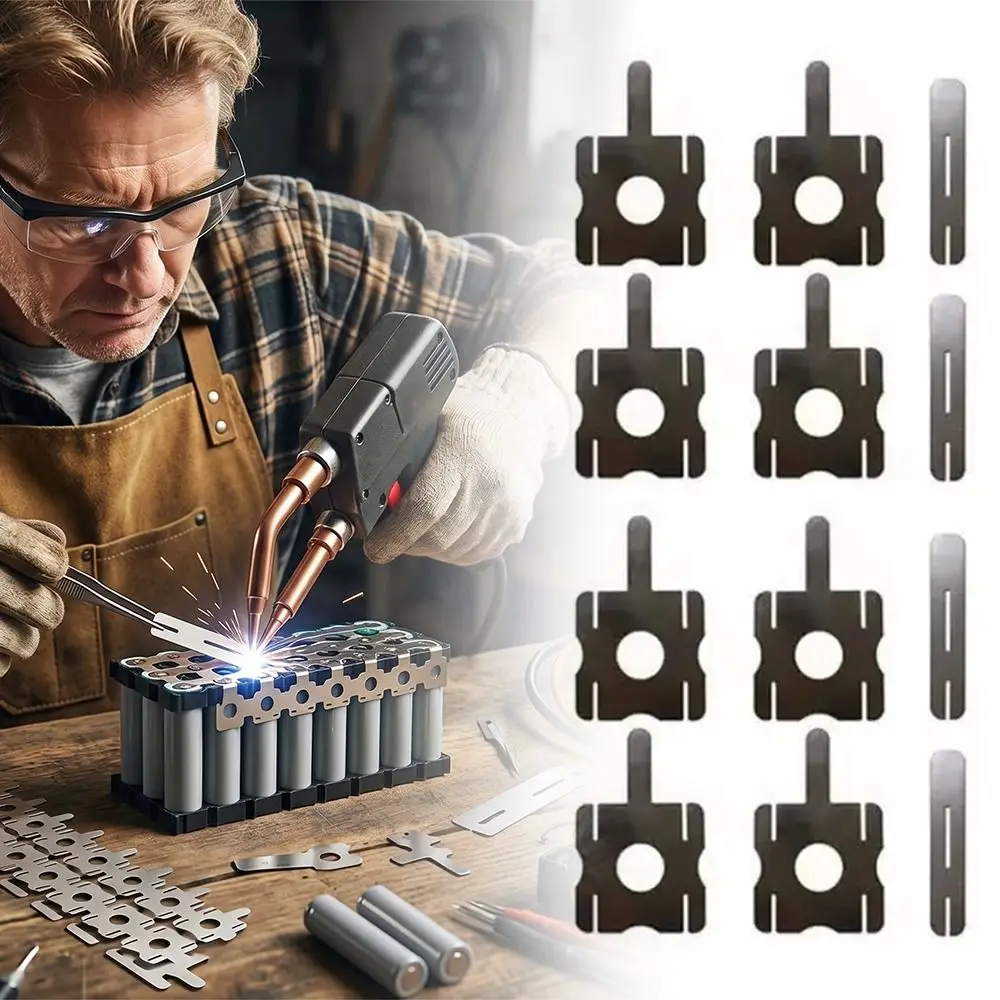 10Set High Conductivity 18650 Battery Nickel Sheet Replacement U-Shaped Spot Welding Nickel Plate Universal for Makita