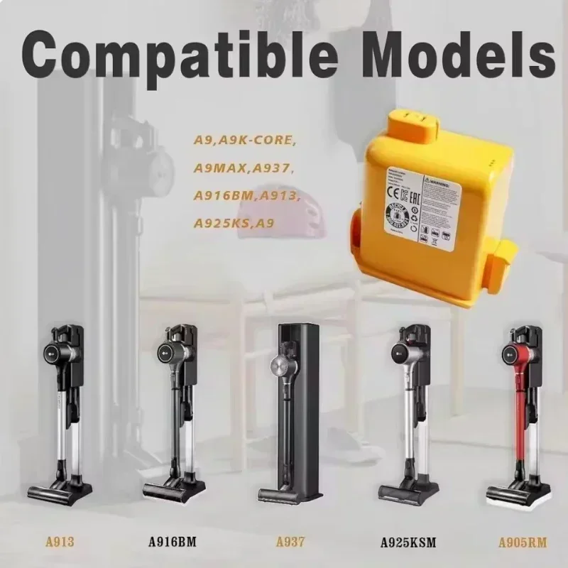 5000mAh LG Cordzero A9 Vacuum Cleaner Battery A9+ A9Plus A9M A9MASTER2X A9MULT12X A9PETNBED A9MULTI EAC63382204