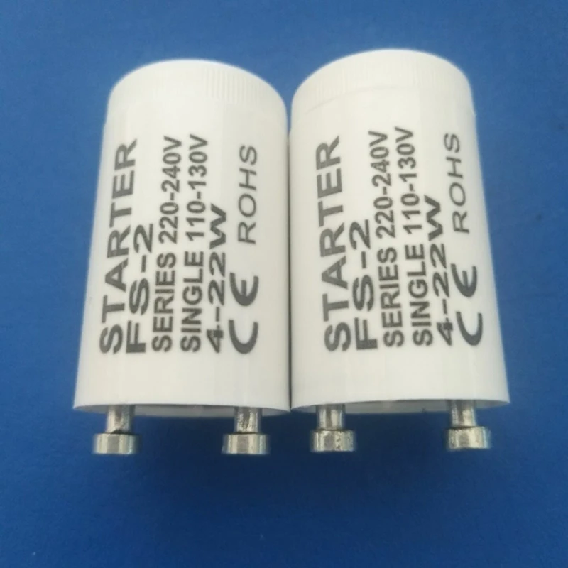 FS-2 Starter for AC110V-130V 4-22W Fluorescent Tube Fuse Starter CE Rohs 10pcs/lot