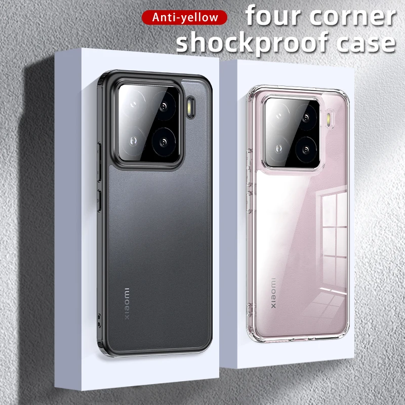 Capa UGOjP para Xiaomi 15 Pro 14 Ultra Redmi Note 14 Pro 13 12 Pro Capa para Redmi Turbo 3 5G K80 70 Pro 60 Capa Protetora Transparente