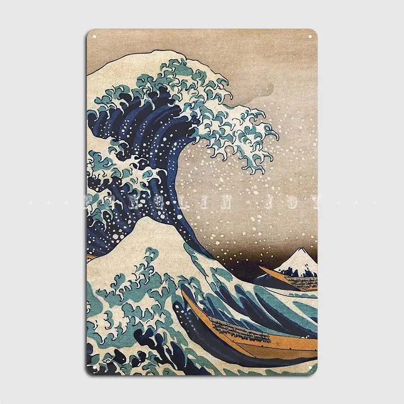 The Great Wave Off Kanagawa Poster Metal Plaque Club Party Club Bar Custom Plaques Tin Sign Poster