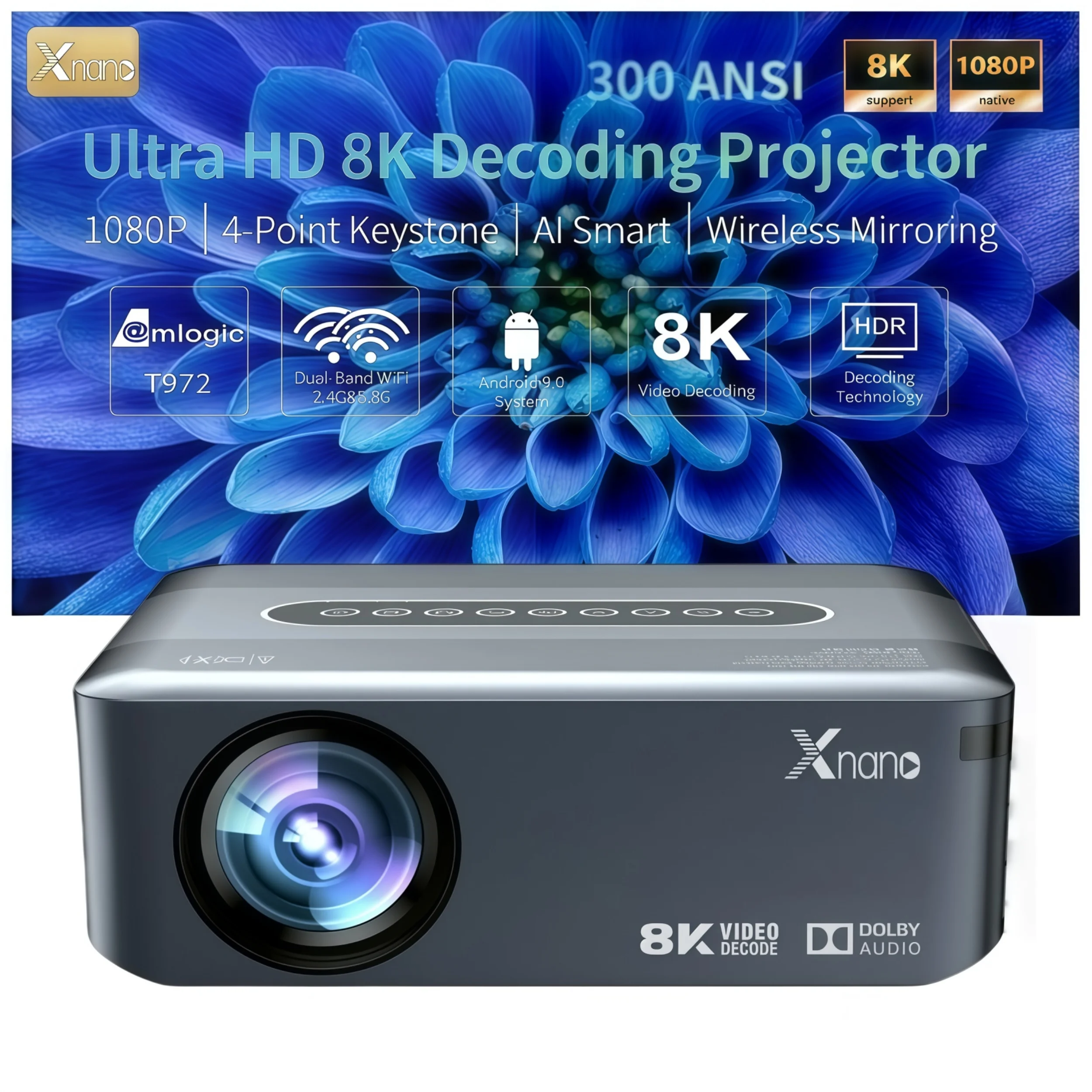 Home Cinema Entertainment - XNANO X1 Native 1080P Projektor Android