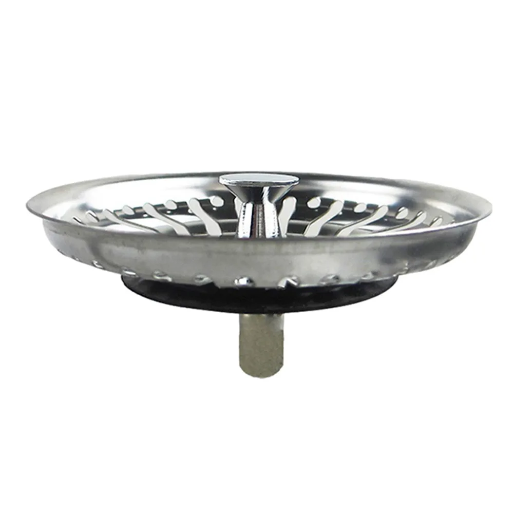 1pcs Kitchen Sink Strainer Stopper Stainless Steel Waste Stainer Kitchen Bathroom Sink Filter Floor Drain For 84mm-86.3mm Sink