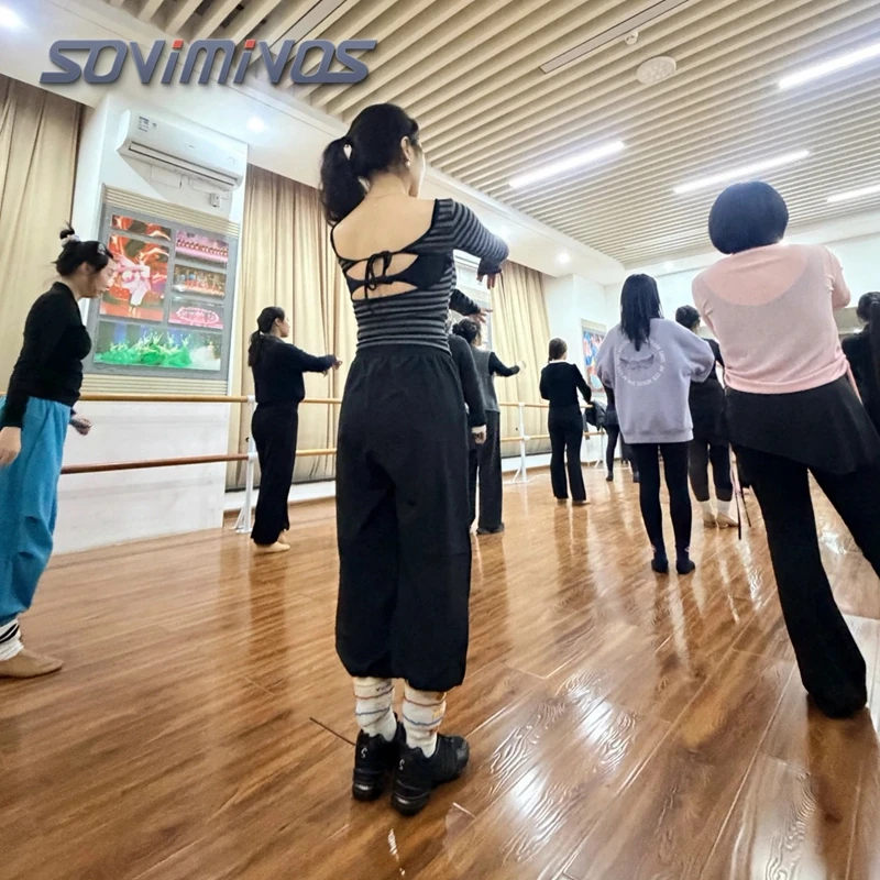 

Обувь для дропшиппинга: модные танцевальные туфли для девочек, вязаные сетчатые джазовые туфли, эластичные кроссовки с воздушной подушкой для танцев и тренировок