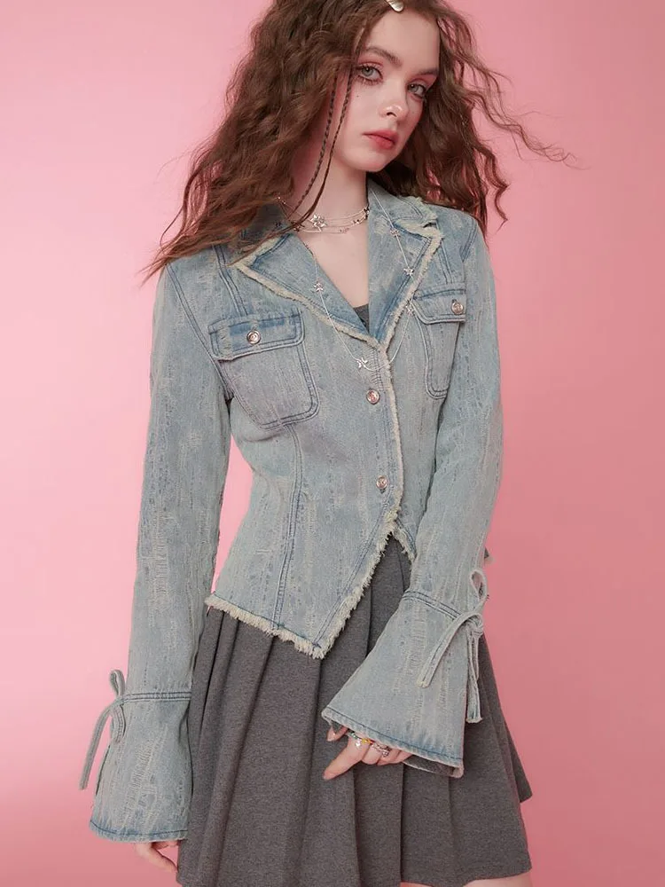 Spring Autumn Coat Women's Spicy Girl Denim Coat Y2K Women Jacket Women Coat Jackets For Women Woman Clothing Outerwears