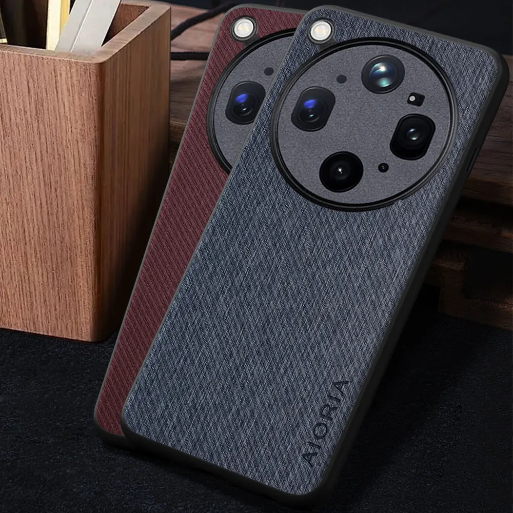 Hülle für Oppo Find X9 Ultra 5G, luxuriöse Vintage-Stoffmuster-Leder-Handyhülle, Schutzhülle für Oppo Find X9 Ultra, Hülle/Capa