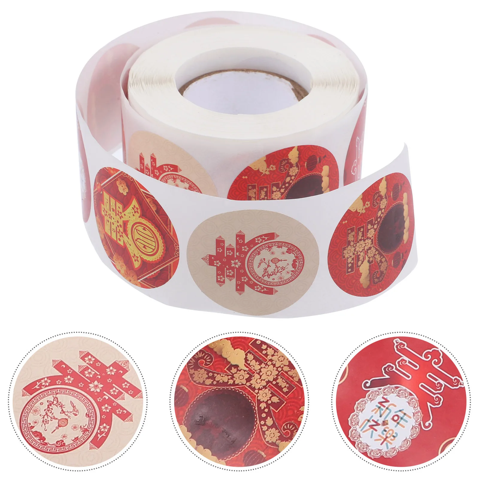 

1 Roll Ox Year Adhesive Sticker New Year Decoration Spring Festival Gift Seal Scrapbooking Label Stickers Self Adhesive Sticker