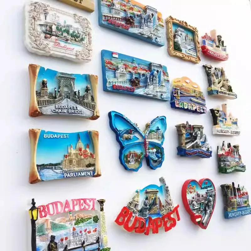 World Cultural Heritage Site Budapest, Hungary Magnet Refrigerator Sticker Scenic Tourism Commemorative Decoration Crafts