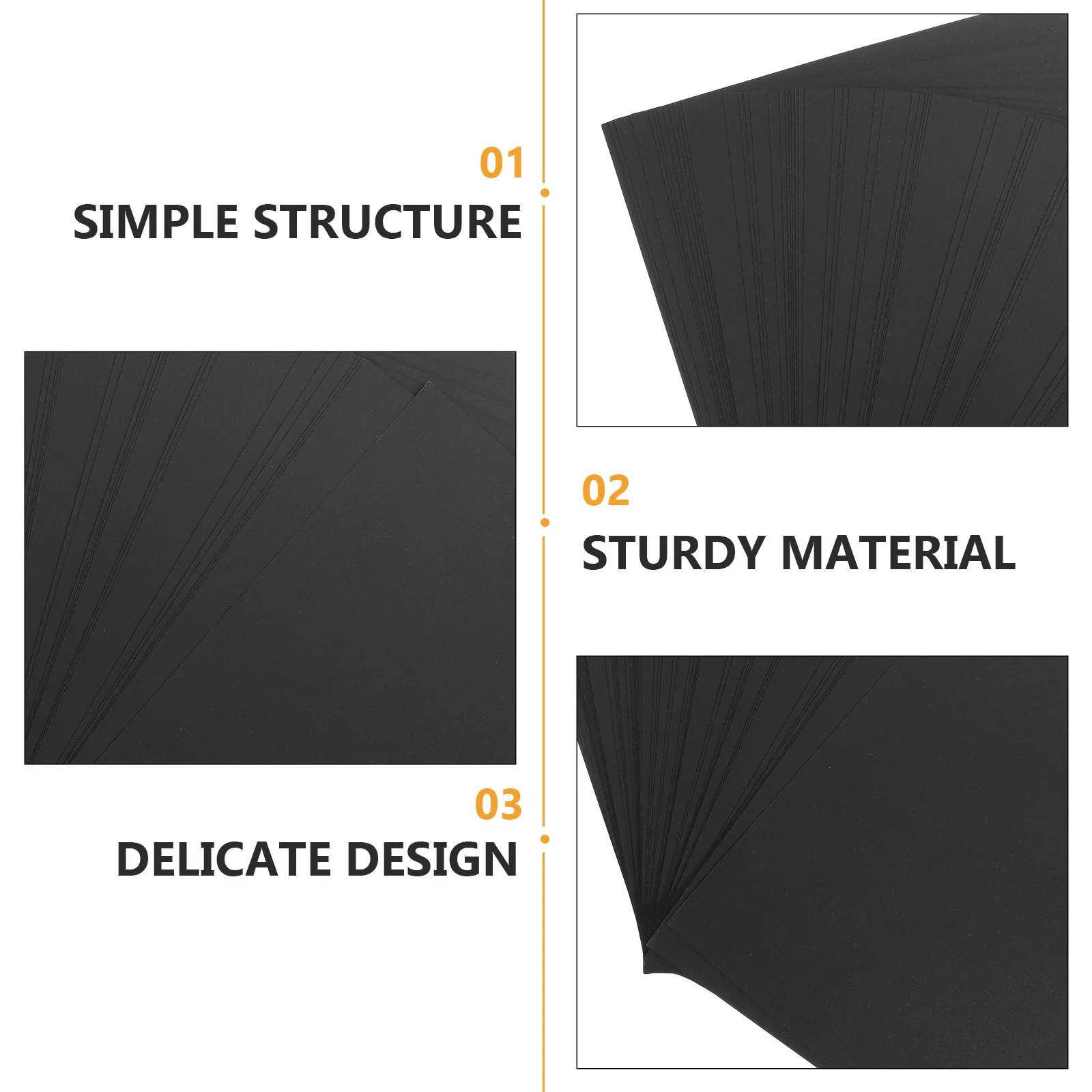 

50 Sheets A4 Black Cardstock Paper Thick 180gsm Ideal for Painting Drawing Crafts Scrapbooking Card Making Projects