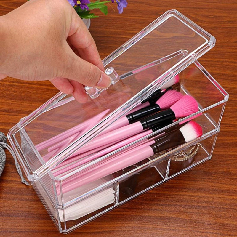 Sugar Bag Tea Storage Holder Trash Cans For Office Organizer Bags Divided Storage Bins With Lid Bin Box Transparent view 5