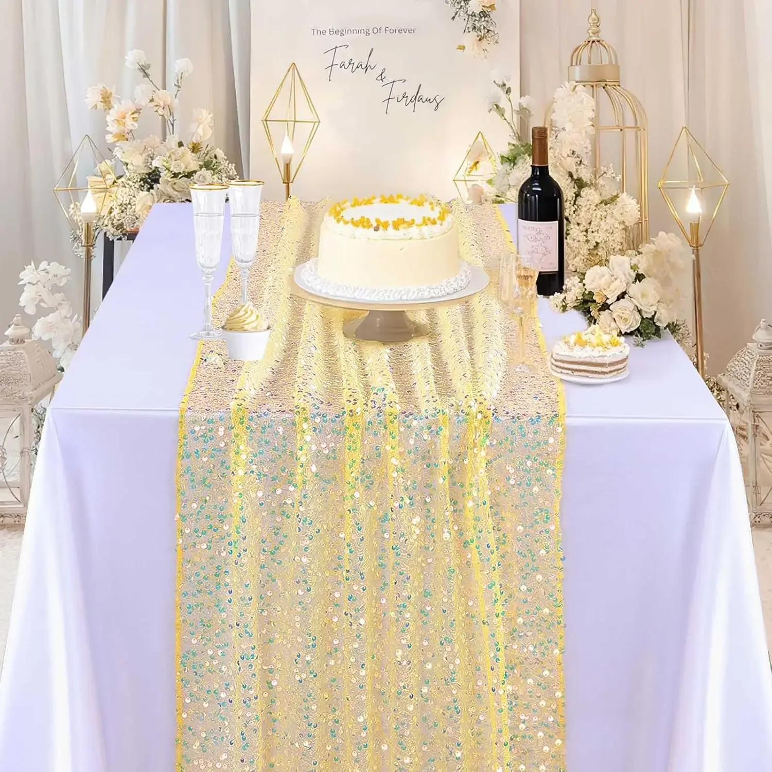 عيد الميلاد الترتر الجدول عداء قزحي الألوان الجدول عداء حورية البحر حزب الجدول عداء لحفل زفاف عيد ميلاد ديكور