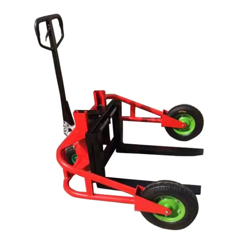 0158  Manual All Terrain Pallet Jack Outdoor Forklift Rough Terrain Hand Pallet Truck