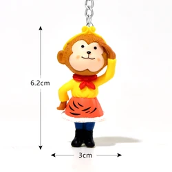 Original New Anime Chinese Style Monkey King Keychain For Men Boys Journey to the West Key Chain On Bag Jewelry Party Toys Gift