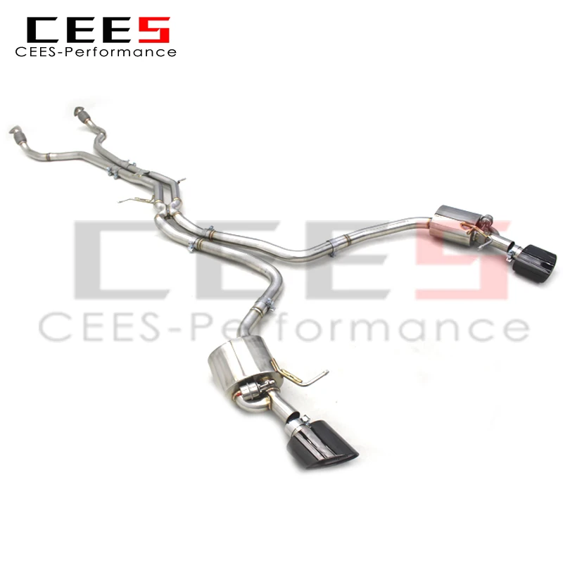 CEES Full set Catback Exhaust Valvetronic Muffler pipe For Audi A7 3.0T 2012-2023 304 Stainless Steel Exhaust Downpipe system