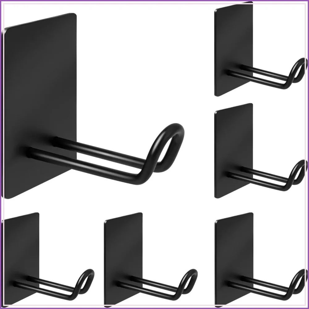 Heavy Duty Self Adhesive Hooks, Stainless Steel Towel Hooks, No Drill Sticky Hooks for Hanging Hats, Coats, Keys, Headphones - 6 Pack